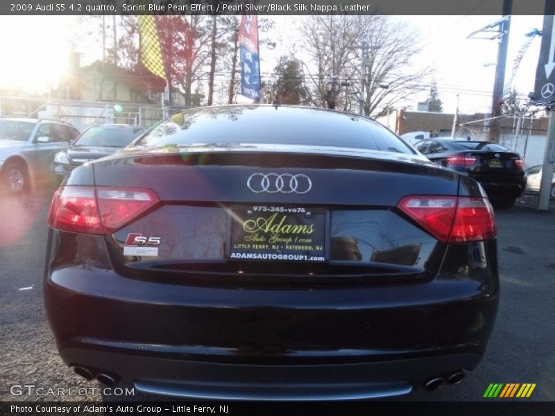 Sprint Blue Pearl Effect / Pearl Silver/Black Silk Nappa Leather 2009 Audi S5 4.2 quattro