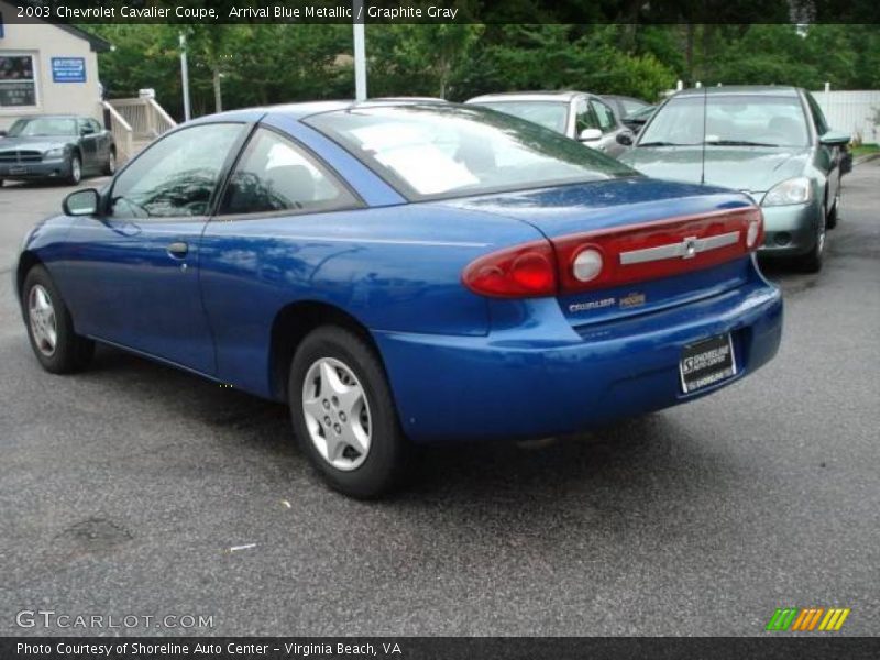 Arrival Blue Metallic / Graphite Gray 2003 Chevrolet Cavalier Coupe