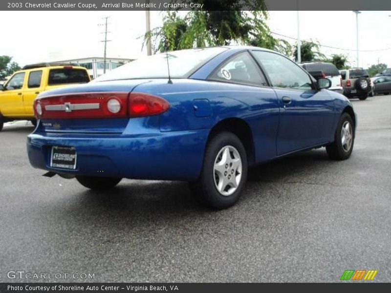 Arrival Blue Metallic / Graphite Gray 2003 Chevrolet Cavalier Coupe