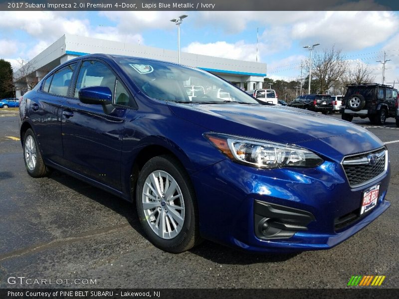 Lapis Blue Metallic / Ivory 2017 Subaru Impreza 2.0i Premium 4-Door