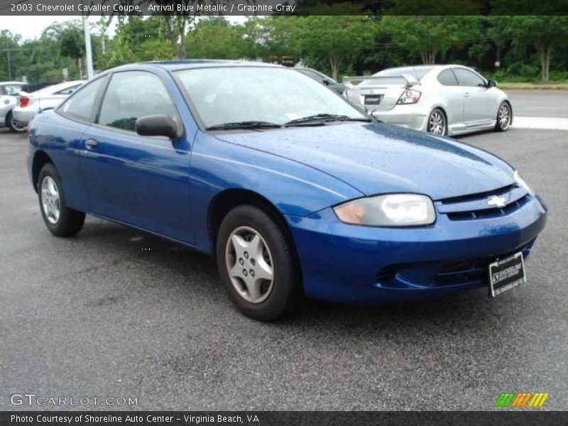 Arrival Blue Metallic / Graphite Gray 2003 Chevrolet Cavalier Coupe