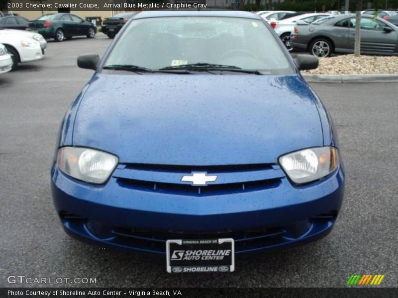 Arrival Blue Metallic / Graphite Gray 2003 Chevrolet Cavalier Coupe