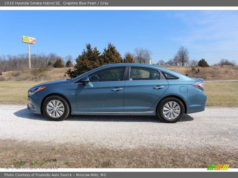 Graphite Blue Pearl / Gray 2016 Hyundai Sonata Hybrid SE