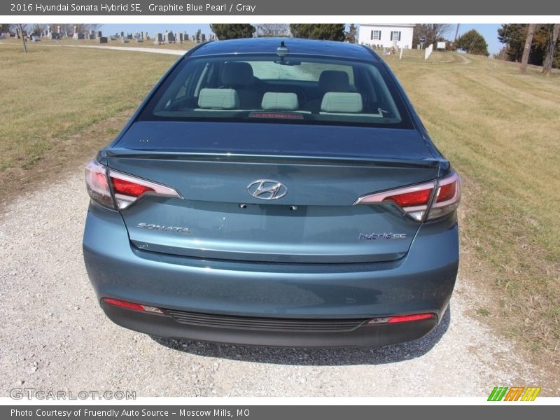 Graphite Blue Pearl / Gray 2016 Hyundai Sonata Hybrid SE