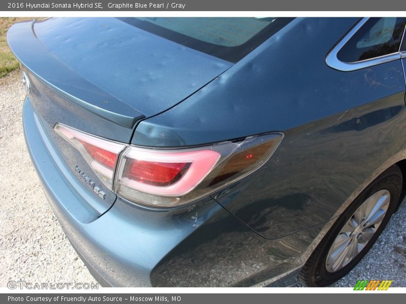 Graphite Blue Pearl / Gray 2016 Hyundai Sonata Hybrid SE
