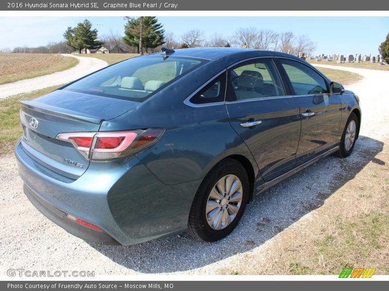 Graphite Blue Pearl / Gray 2016 Hyundai Sonata Hybrid SE