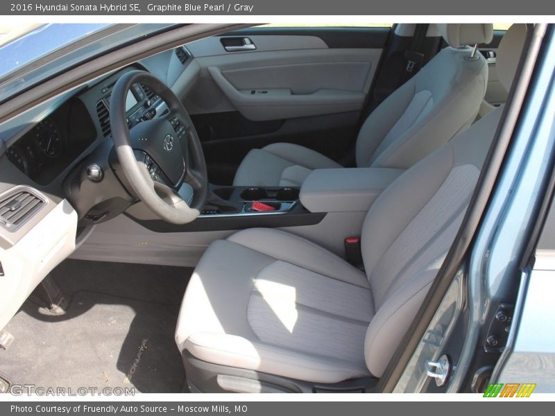 Graphite Blue Pearl / Gray 2016 Hyundai Sonata Hybrid SE