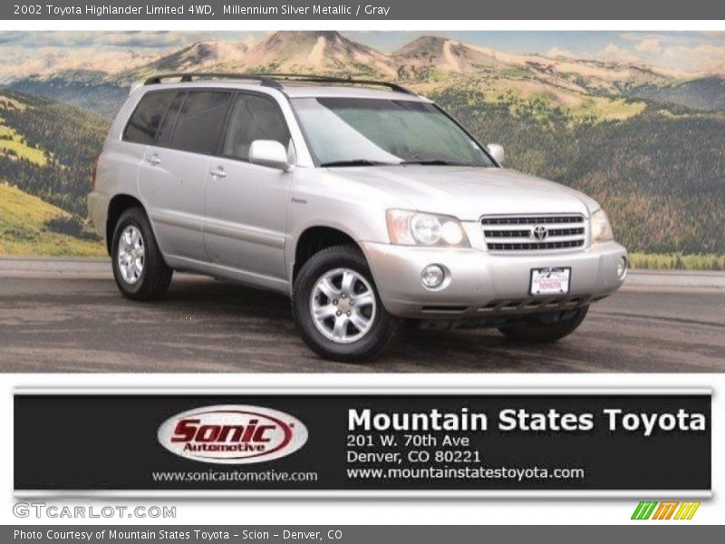 Millennium Silver Metallic / Gray 2002 Toyota Highlander Limited 4WD