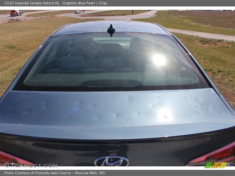Graphite Blue Pearl / Gray 2016 Hyundai Sonata Hybrid SE