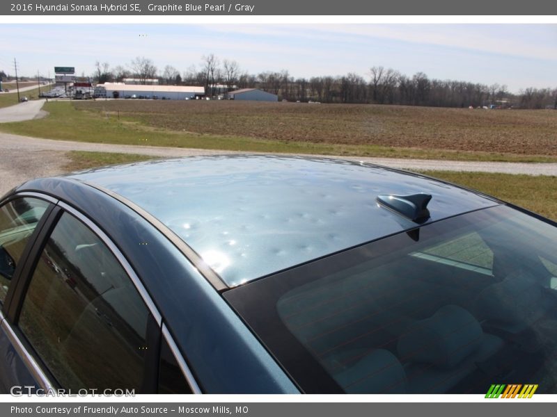 Graphite Blue Pearl / Gray 2016 Hyundai Sonata Hybrid SE