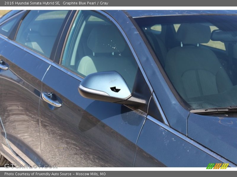 Graphite Blue Pearl / Gray 2016 Hyundai Sonata Hybrid SE