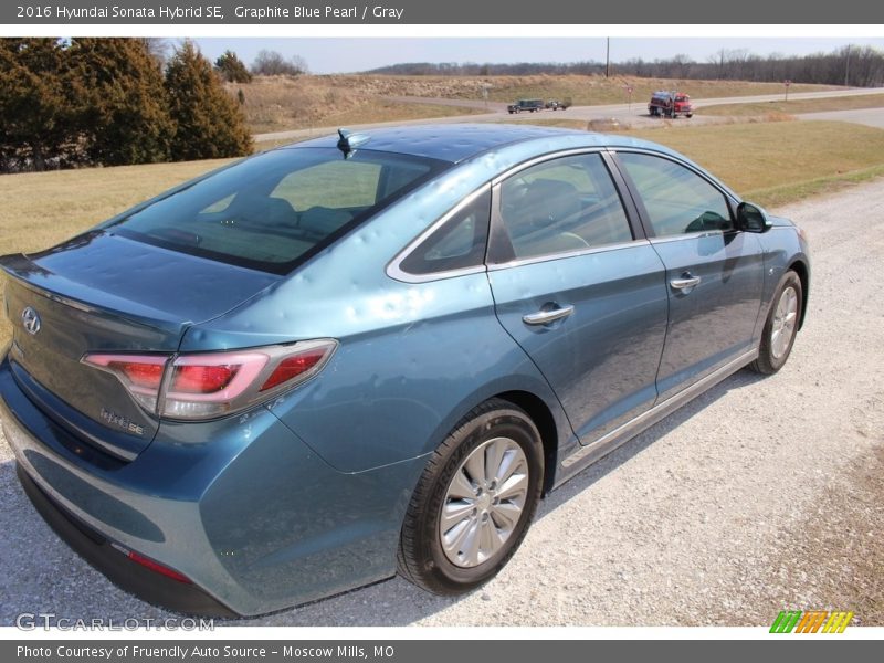 Graphite Blue Pearl / Gray 2016 Hyundai Sonata Hybrid SE