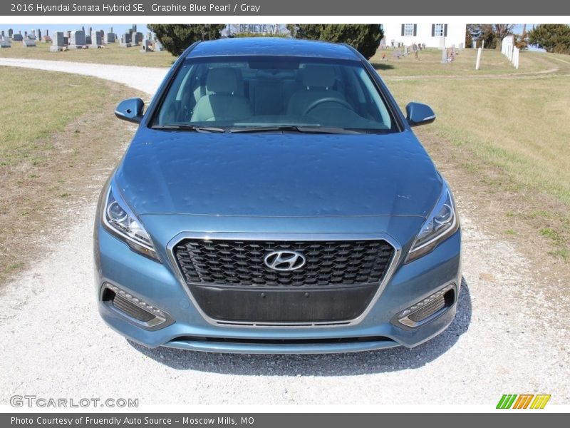 Graphite Blue Pearl / Gray 2016 Hyundai Sonata Hybrid SE