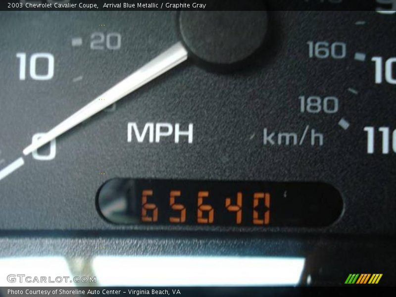 Arrival Blue Metallic / Graphite Gray 2003 Chevrolet Cavalier Coupe