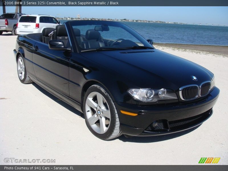 Black Sapphire Metallic / Black 2006 BMW 3 Series 325i Convertible