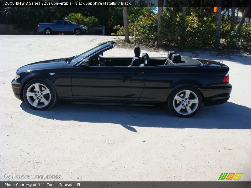 Black Sapphire Metallic / Black 2006 BMW 3 Series 325i Convertible