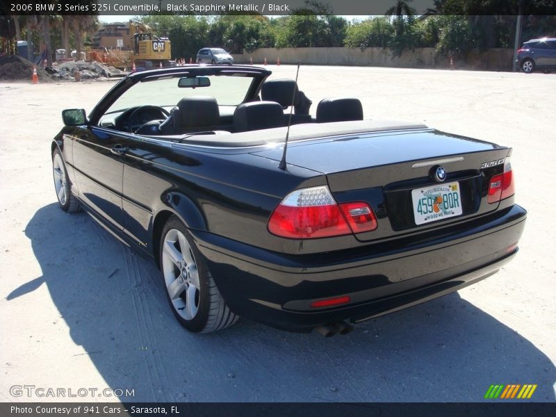 Black Sapphire Metallic / Black 2006 BMW 3 Series 325i Convertible