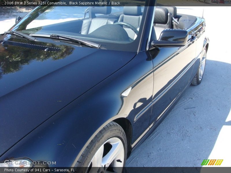 Black Sapphire Metallic / Black 2006 BMW 3 Series 325i Convertible