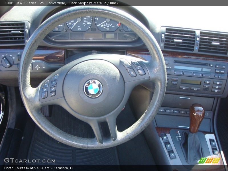 Black Sapphire Metallic / Black 2006 BMW 3 Series 325i Convertible