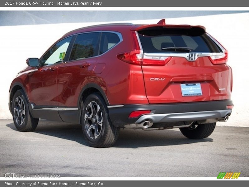 Molten Lava Pearl / Ivory 2017 Honda CR-V Touring