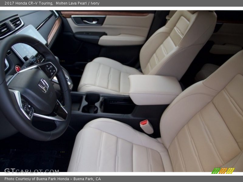 Molten Lava Pearl / Ivory 2017 Honda CR-V Touring