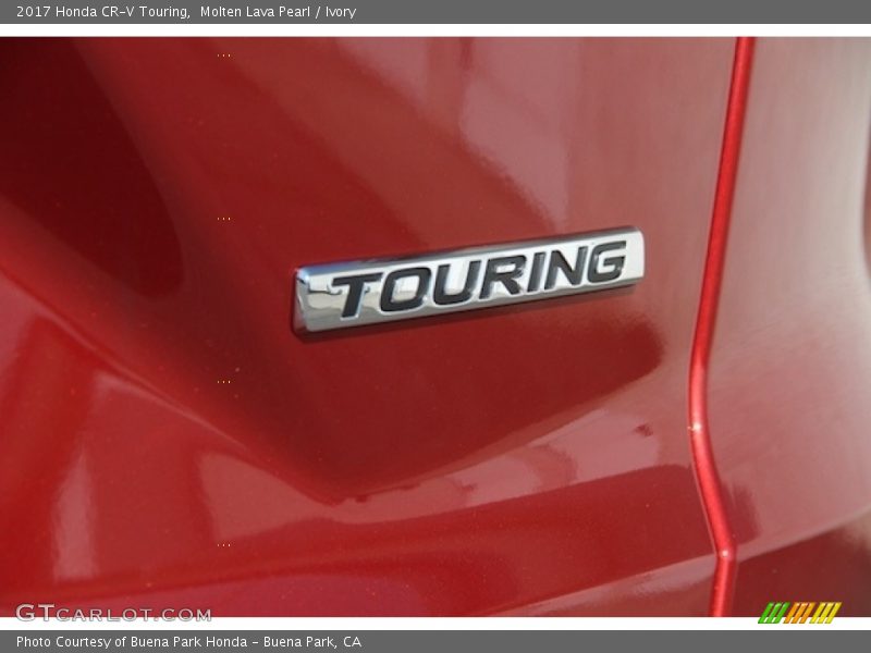 Molten Lava Pearl / Ivory 2017 Honda CR-V Touring