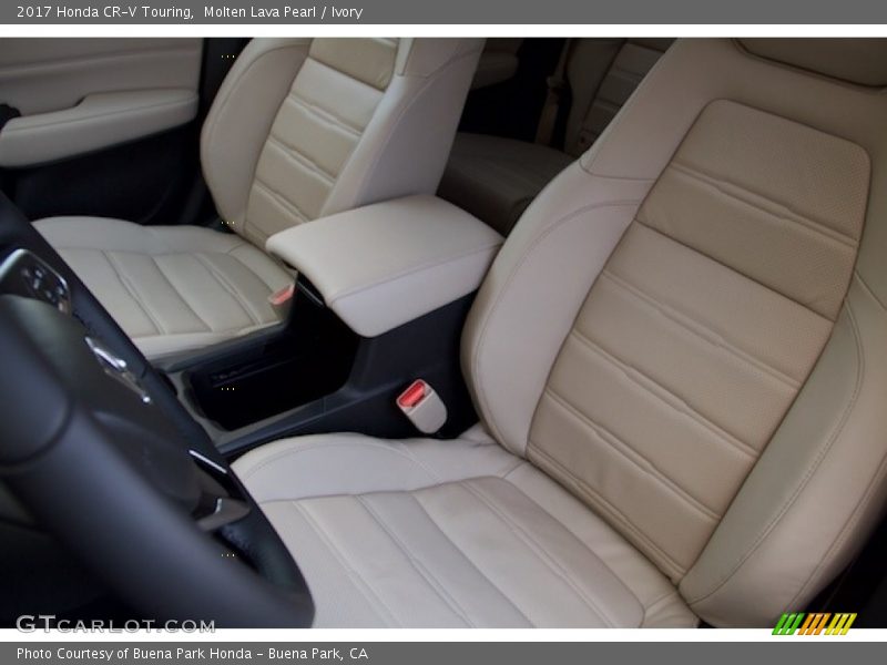 Molten Lava Pearl / Ivory 2017 Honda CR-V Touring
