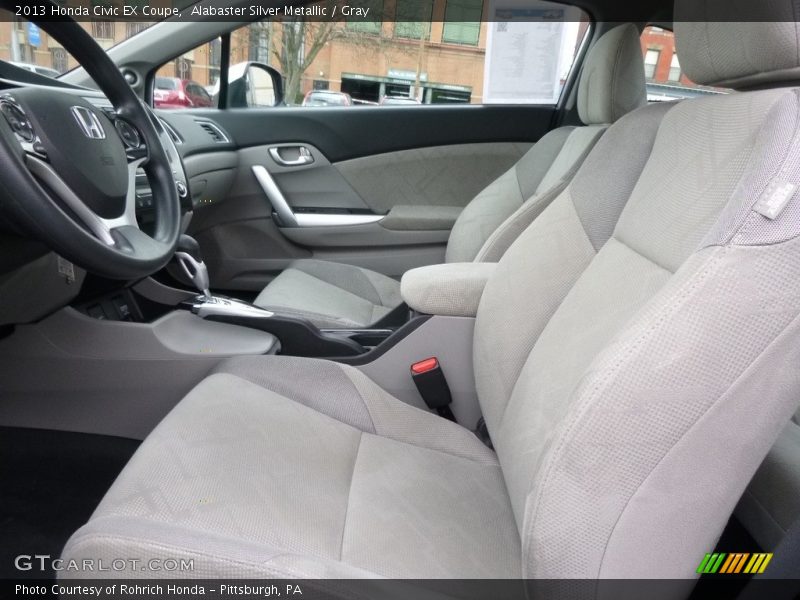 Alabaster Silver Metallic / Gray 2013 Honda Civic EX Coupe