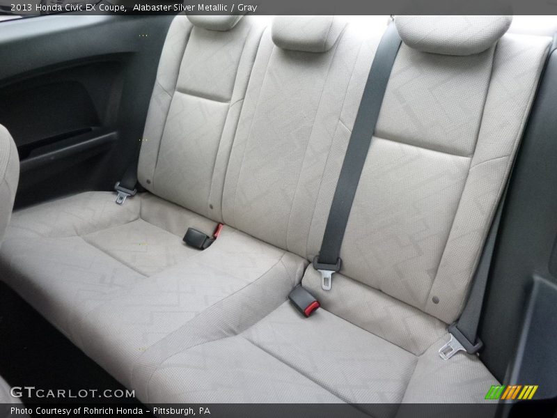 Alabaster Silver Metallic / Gray 2013 Honda Civic EX Coupe