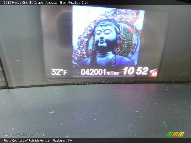 Alabaster Silver Metallic / Gray 2013 Honda Civic EX Coupe
