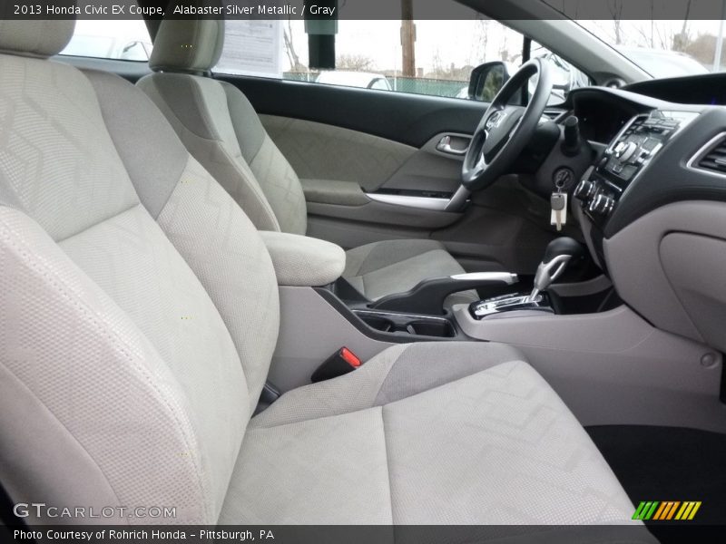 Alabaster Silver Metallic / Gray 2013 Honda Civic EX Coupe