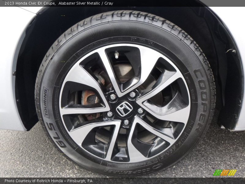 Alabaster Silver Metallic / Gray 2013 Honda Civic EX Coupe