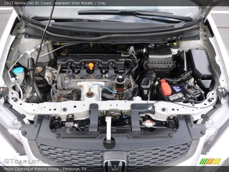 Alabaster Silver Metallic / Gray 2013 Honda Civic EX Coupe