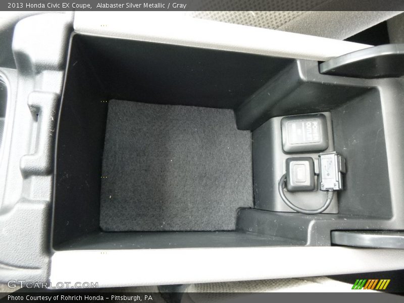 Alabaster Silver Metallic / Gray 2013 Honda Civic EX Coupe