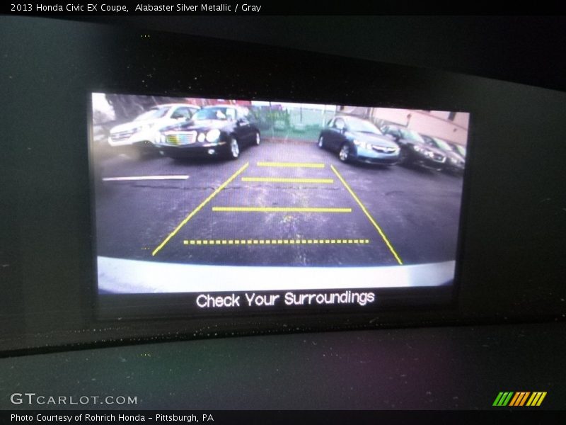 Alabaster Silver Metallic / Gray 2013 Honda Civic EX Coupe