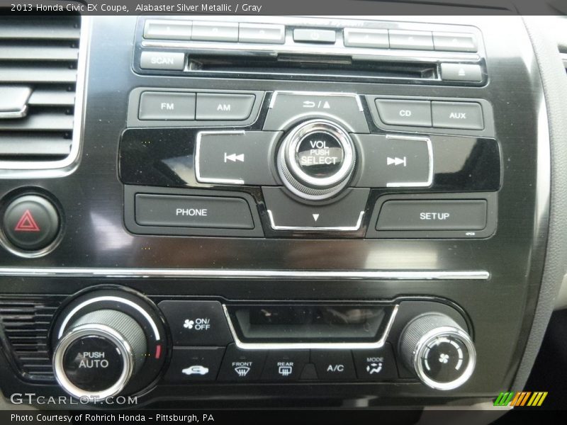Alabaster Silver Metallic / Gray 2013 Honda Civic EX Coupe
