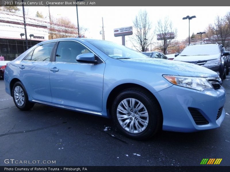 Clearwater Blue Metallic / Ash 2013 Toyota Camry LE