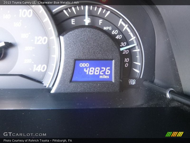 Clearwater Blue Metallic / Ash 2013 Toyota Camry LE