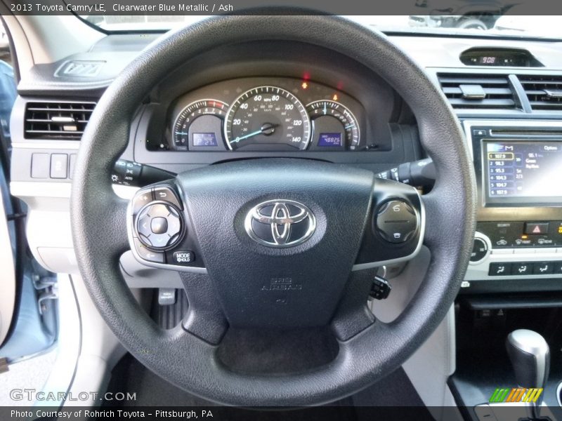 Clearwater Blue Metallic / Ash 2013 Toyota Camry LE