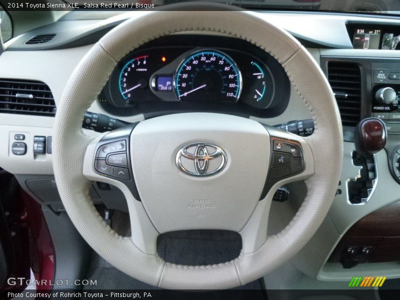Salsa Red Pearl / Bisque 2014 Toyota Sienna XLE