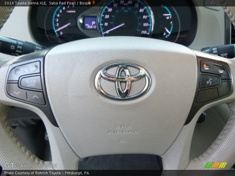 Salsa Red Pearl / Bisque 2014 Toyota Sienna XLE