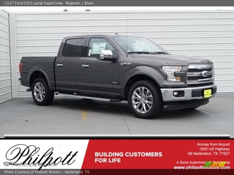 Magnetic / Black 2017 Ford F150 Lariat SuperCrew