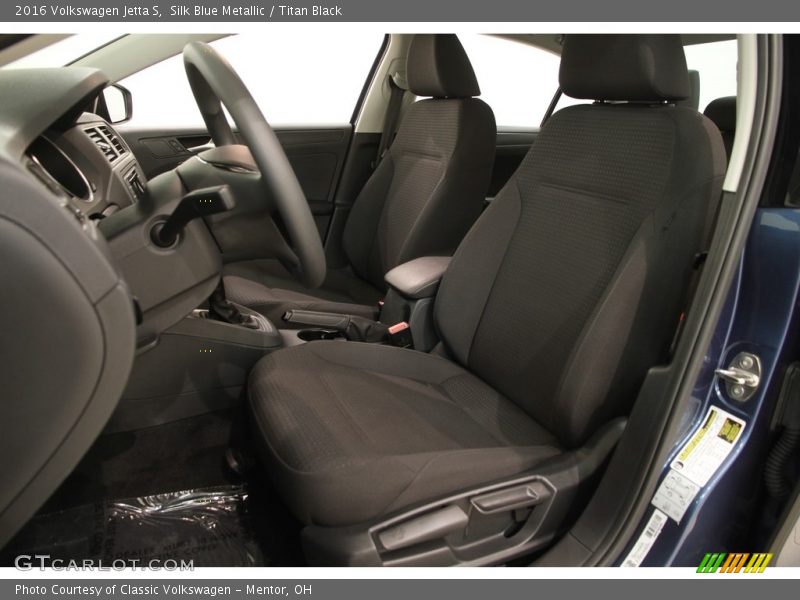 Silk Blue Metallic / Titan Black 2016 Volkswagen Jetta S