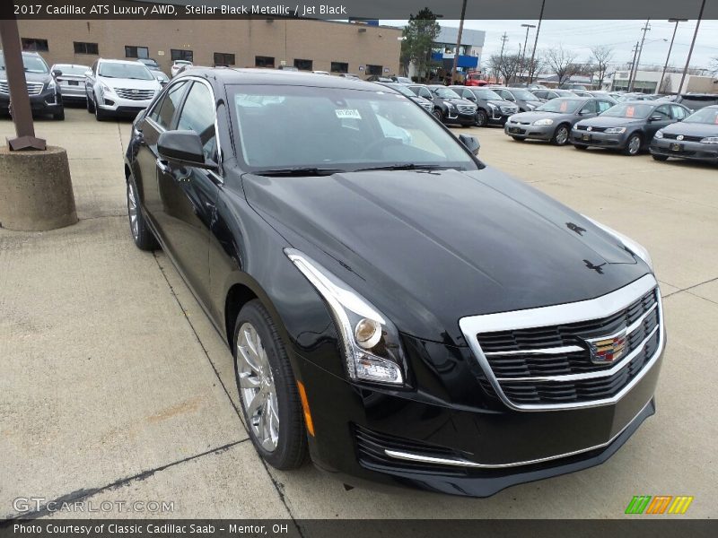 Stellar Black Metallic / Jet Black 2017 Cadillac ATS Luxury AWD