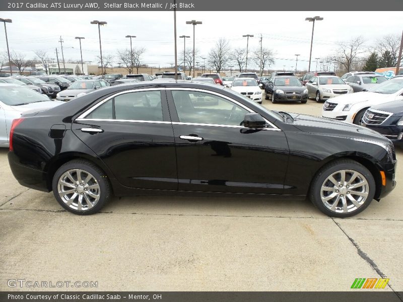 Stellar Black Metallic / Jet Black 2017 Cadillac ATS Luxury AWD