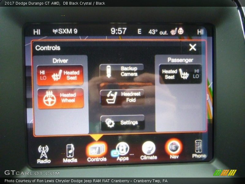 DB Black Crystal / Black 2017 Dodge Durango GT AWD