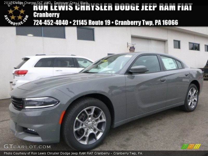 Destroyer Grey / Black 2017 Dodge Charger SXT AWD