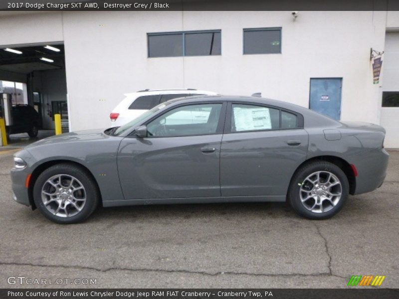 Destroyer Grey / Black 2017 Dodge Charger SXT AWD