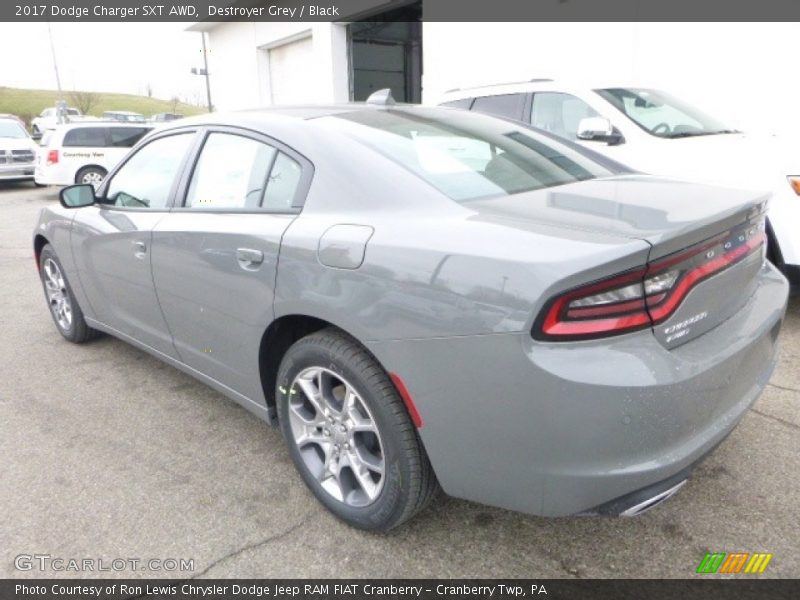 Destroyer Grey / Black 2017 Dodge Charger SXT AWD