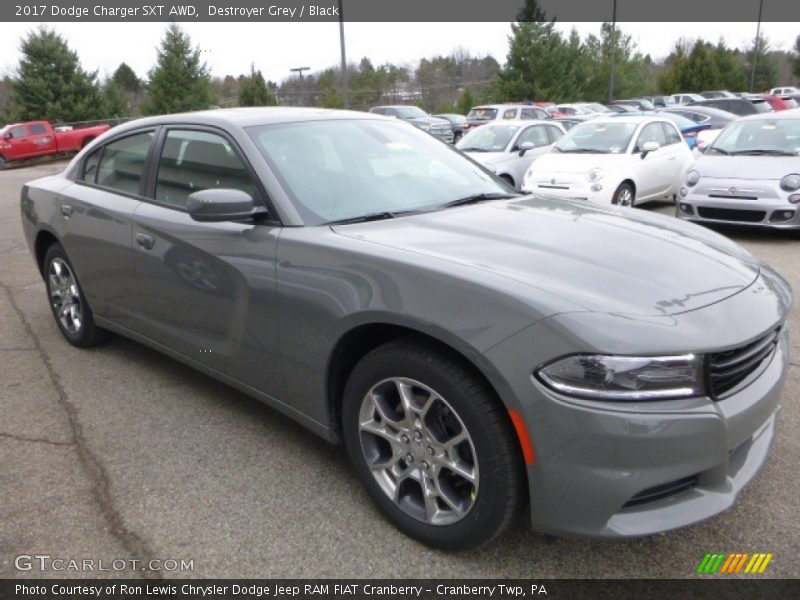 Destroyer Grey / Black 2017 Dodge Charger SXT AWD